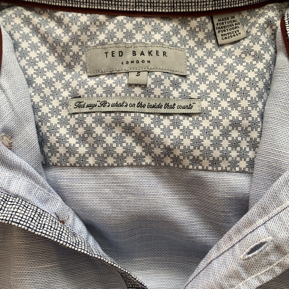 Ted Baker light blue button up size L - Picture 3 of 3